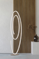 vloerlamp 15978 design landelijk modern kunststof metaal beige zand ovaal