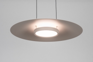 hanglamp 16040 modern metaal beige taupe rond