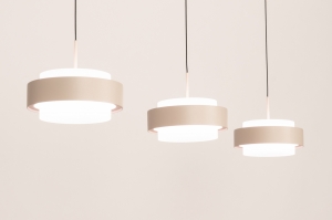 hanglamp 16042 design modern aluminium metaal beige zand langwerpig