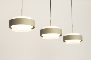 hanglamp 16043 design modern aluminium metaal groen langwerpig