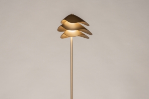 vloerlamp 16054 modern eigentijds klassiek aluminium marmer metaal zwart goud brons
