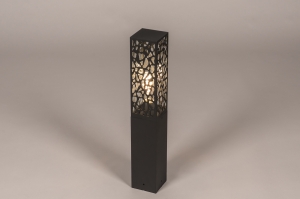 buitenlamp 16071 modern glas helder glas aluminium zwart mat antraciet rechthoekig