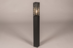 buitenlamp 16072 modern glas helder glas aluminium zwart mat antraciet rechthoekig
