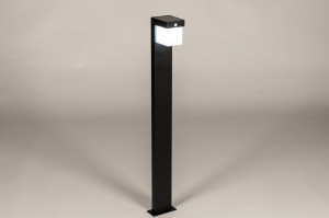 buitenlamp 16074 modern aluminium kunststof polycarbonaat slagvast zwart mat langwerpig