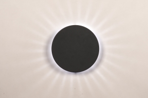 buitenlamp 16076 modern metaal antraciet rond