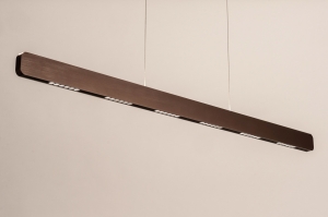 hanglamp 16085 design modern aluminium metaal bruin langwerpig ovaal