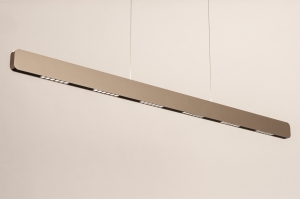 hanglamp 16087 design modern aluminium metaal beige langwerpig ovaal
