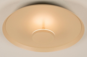 plafondlamp 16089 modern eigentijds klassiek metaal beige zand rond