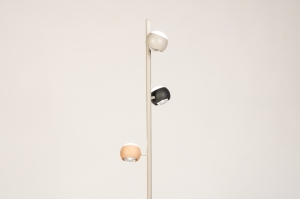 vloerlamp 16102 modern aluminium metaal beige meerkleurig zand langwerpig