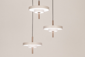 Haengeleuchte 16103 modern Metall Beige Sand rund