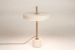 tafellamp 16104 modern eigentijds klassiek metaal beige zand rond