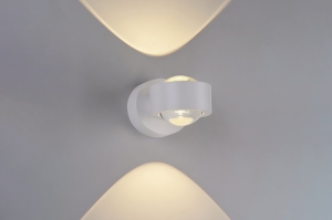 wandlamp 16105 design modern metaal wit rond