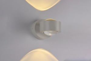 wandlamp 16107 design modern metaal beige zand rond