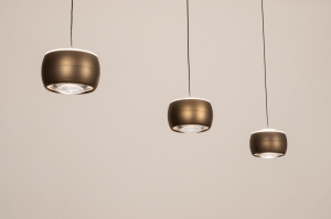 hanglamp 16109 modern eigentijds klassiek metaal goud brons bruin langwerpig