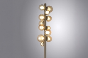 vloerlamp 16111 design glas brons metaal brons rond langwerpig