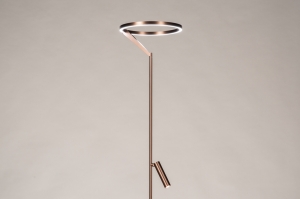 staande lamp 16113 design modern aluminium bruin rond