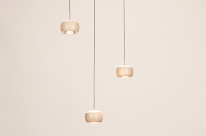 hanglamp 16120 modern eigentijds klassiek metaal beige rond