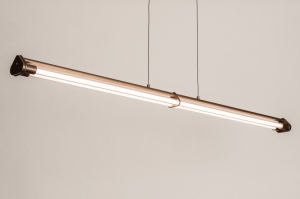 hanglamp 16128 industrieel modern aluminium brons langwerpig