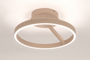 plafondlamp 16136 design modern aluminium metaal beige rond