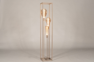 Stehlampe 16138 modern Metall Beige rechteckig