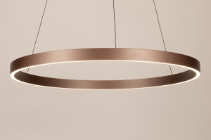 hanglamp 16140 design modern aluminium metaal roest bruin brons bruin rond