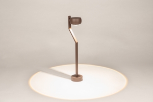 buitenlamp 16146 modern aluminium metaal bruin rond langwerpig