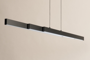 hanglamp 16187 modern aluminium metaal zwart mat langwerpig