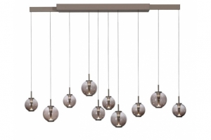 hanglamp 16193 glas helder glas brons metaal brons langwerpig