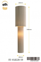 vloerlamp 16201 stof beige zand rond langwerpig