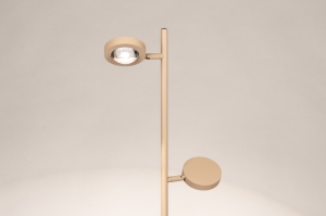 vloerlamp 16202 landelijk modern aluminium metaal beige zand rond langwerpig