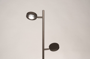 vloerlamp 16203 landelijk modern aluminium metaal bruin rond langwerpig