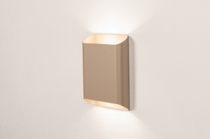 wandlamp 16207 modern metaal beige zand rechthoekig