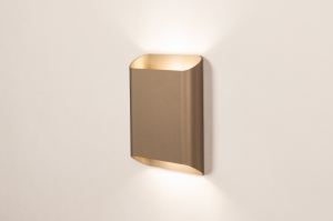 wandlamp 16209 modern eigentijds klassiek metaal taupe rechthoekig