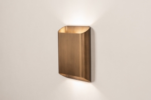 wandlamp 16210 modern eigentijds klassiek brons metaal brons rechthoekig