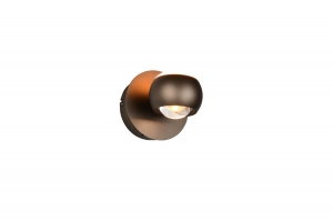 wandlamp 16232 modern glas helder glas mat glas aluminium metaal brons bruin rond