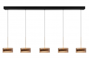 hanglamp 16240 modern eigentijds klassiek glas brons metaal brons geel langwerpig