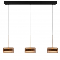 hanglamp 16241 modern eigentijds klassiek glas brons metaal brons geel langwerpig