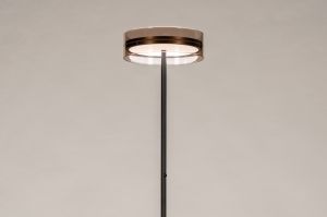 vloerlamp 16245 modern eigentijds klassiek aluminium marmer metaal zwart goud brons