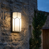 wandlamp 16246 landelijk eigentijds klassiek art deco glas wit opaalglas metaal zwart mat wit glans langwerpig