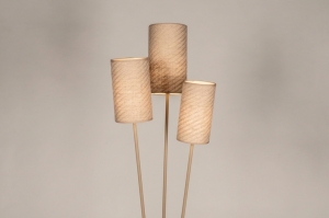 vloerlamp 16267 landelijk modern metaal beige naturel zand rond