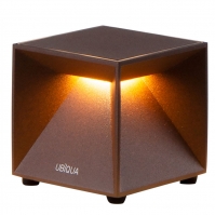 wandlamp 16273 design modern aluminium roest bruin brons bruin vierkant