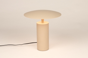 tafellamp 16278 modern metaal beige zand rond