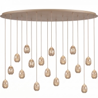 hanglamp 16287 modern eigentijds klassiek art deco glas metaal beige ovaal
