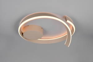 plafondlamp 16306 modern beige taupe rond