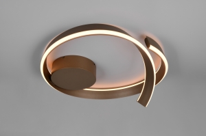 plafondlamp 16307 modern bruin rond