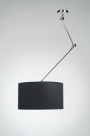 hanglamp 30004 landelijk modern stof zwart rond