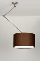 pendant light 30006 rustic modern contemporary classical fabric brown round