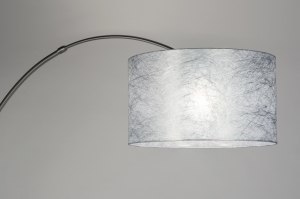 staande lamp 30014 landelijk modern eigentijds klassiek staal rvs metaal zilver rond