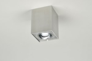 spot 30044 design modern aluminium geschuurd aluminium metaal aluminium vierkant