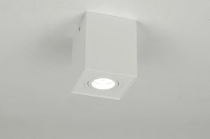spotlight 30157 designer modern aluminium metal white matt square